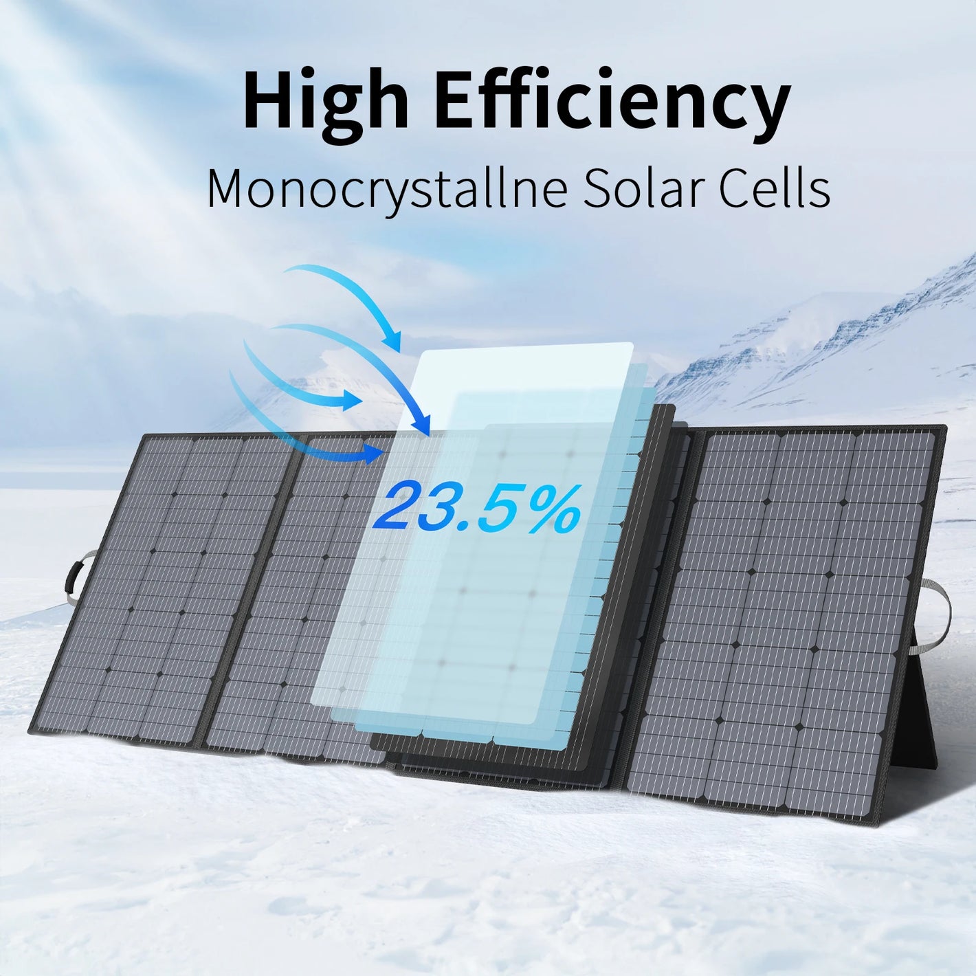 Foldable waterproof solar panel 400W for RV, camping, and outdoor use – IP67 rated